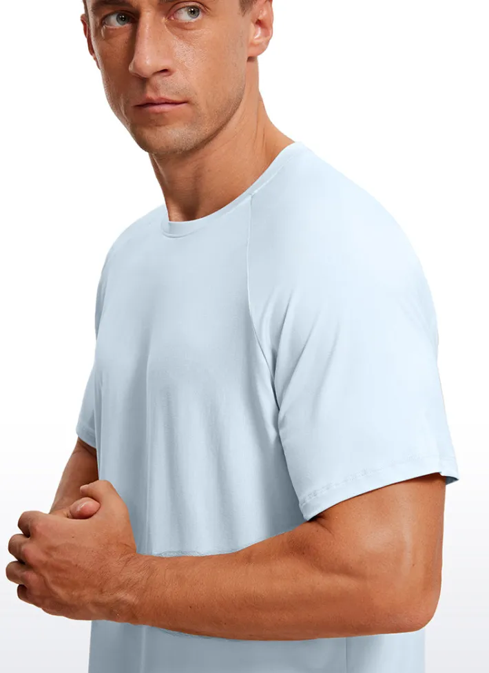 Sale CRZ YOGA Workout Short Sleeve Round Neck