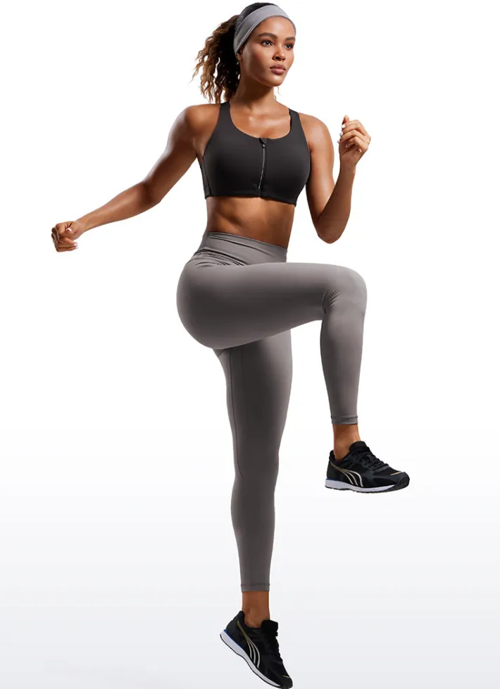 New CRZ YOGA Zip Front High Impact Sports Bra